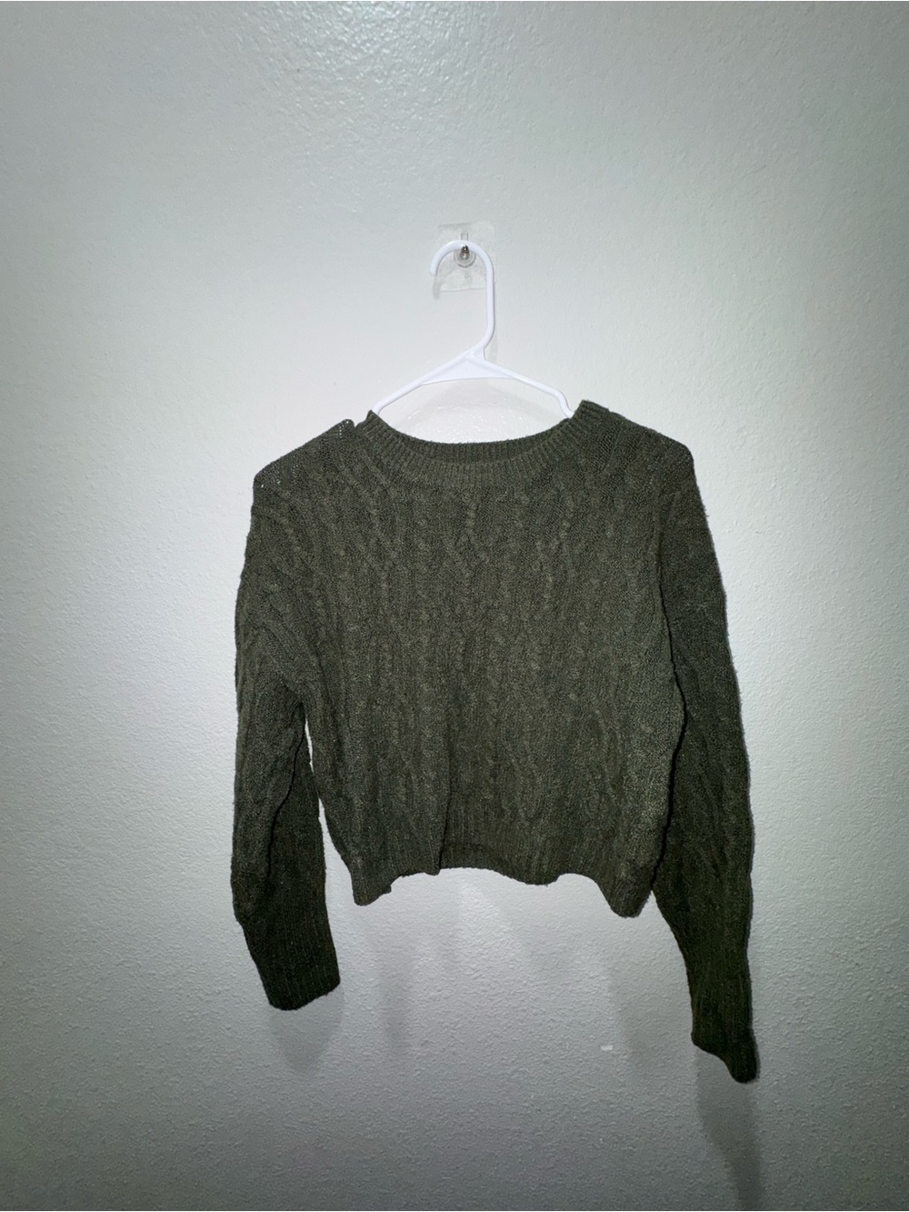 wild fable Olive Cable Knit Crew Sweater